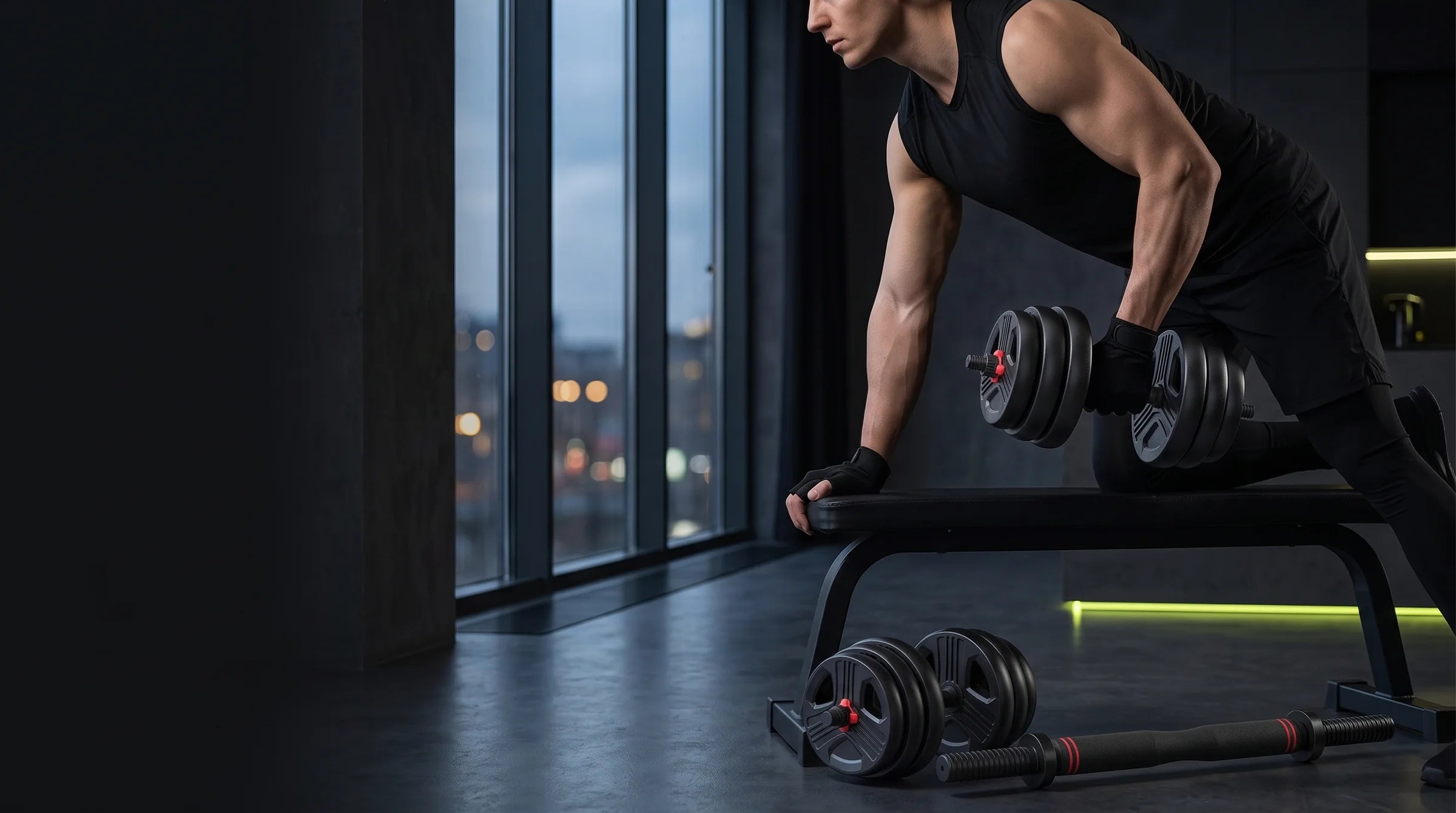 Training at home with the RiseRep dumbbell set