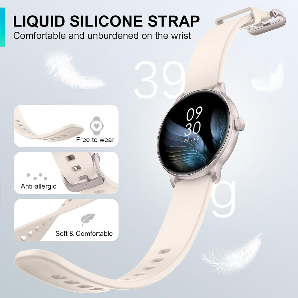 Smart Watch, 1.43'' AMOLED Smart Watches for Men Women (Answer/Make Call), Fitness Tracker with Heart Rate/Sleep Monitor, IP68 Waterproof Activity Tracker, Pedometer for Android Ios