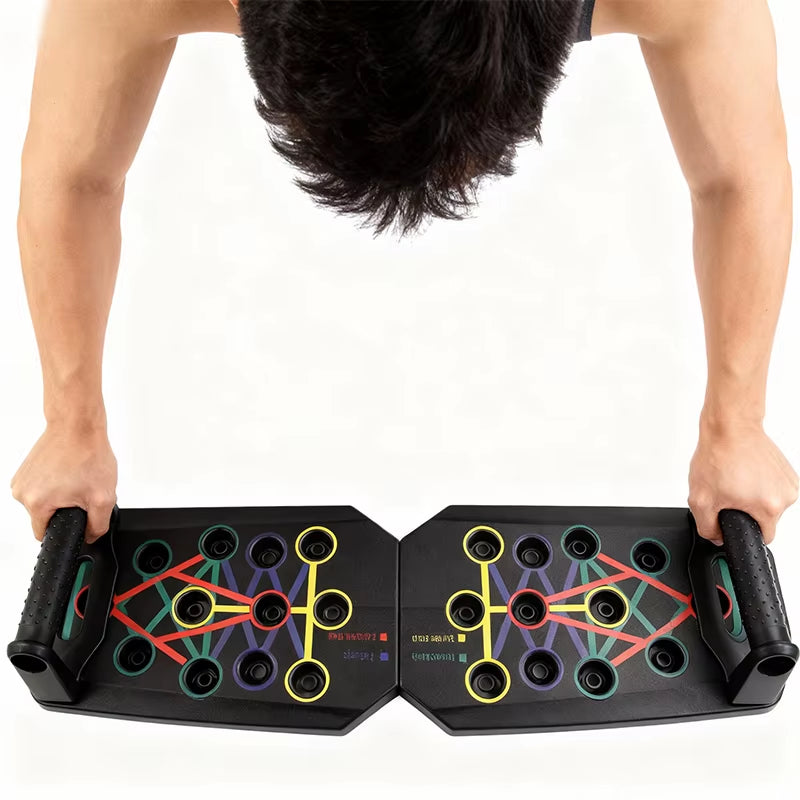 Foldable Push up Board with Handles Portable Multifunctional Fitness Equipment for Chest Abdomen Arm Back Workout