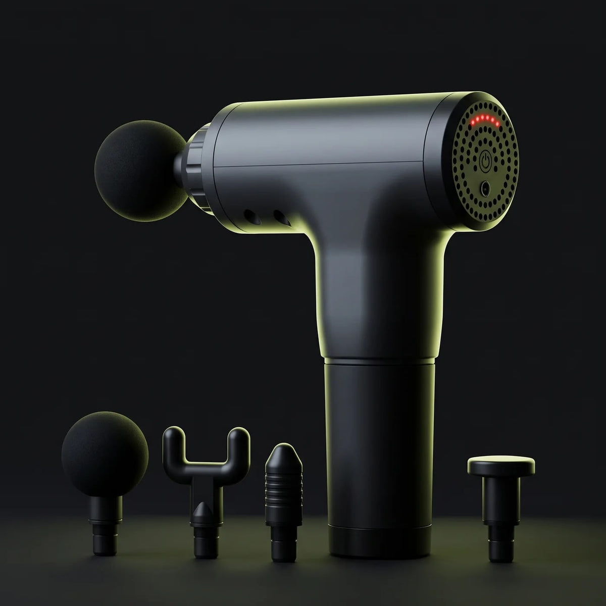 Massage gun with four heads