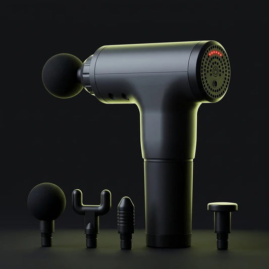 Massage gun with four heads
