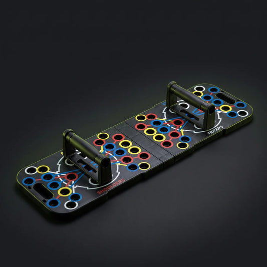 Foldable push-up board with handles